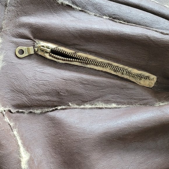 Unique  Leather Winter Coat (Runway piece), size M, brown - Picture 15 of 16